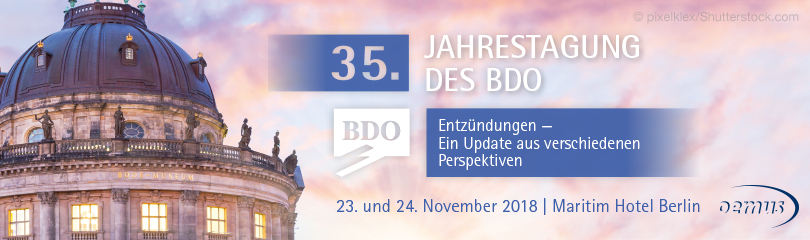 Schriftzug und Logo in weiss der 35. Jahrestagung der BDO 2018