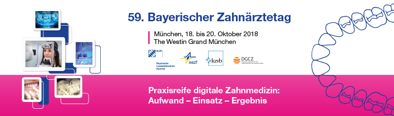 59._bayerischer_zahnaerztetag_2018_810x240px Logo, Bild und Schriftzug vom 59. Bayerischen Zahnärztetag 2018 in den Farben pink und weiss