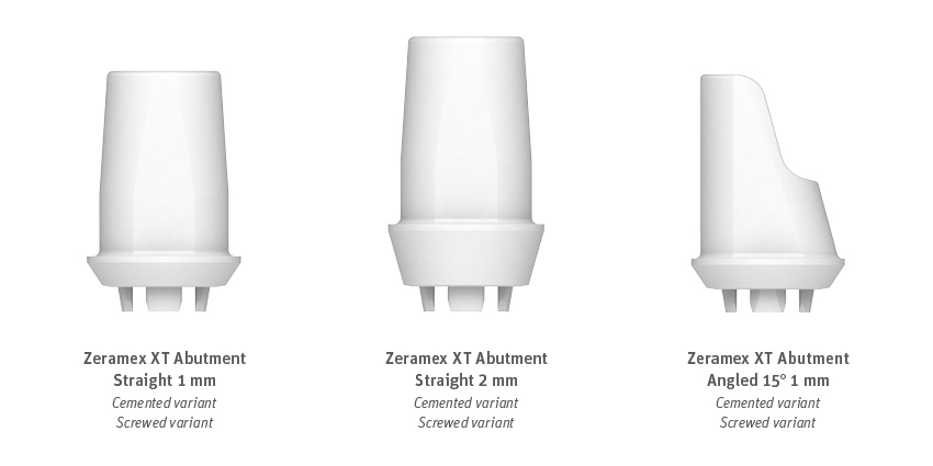 Zeramex XT abutments for ceramic implants