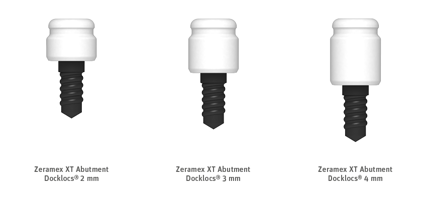 Zeramex XT Docklocs® abutments for ceramic zirconia implants