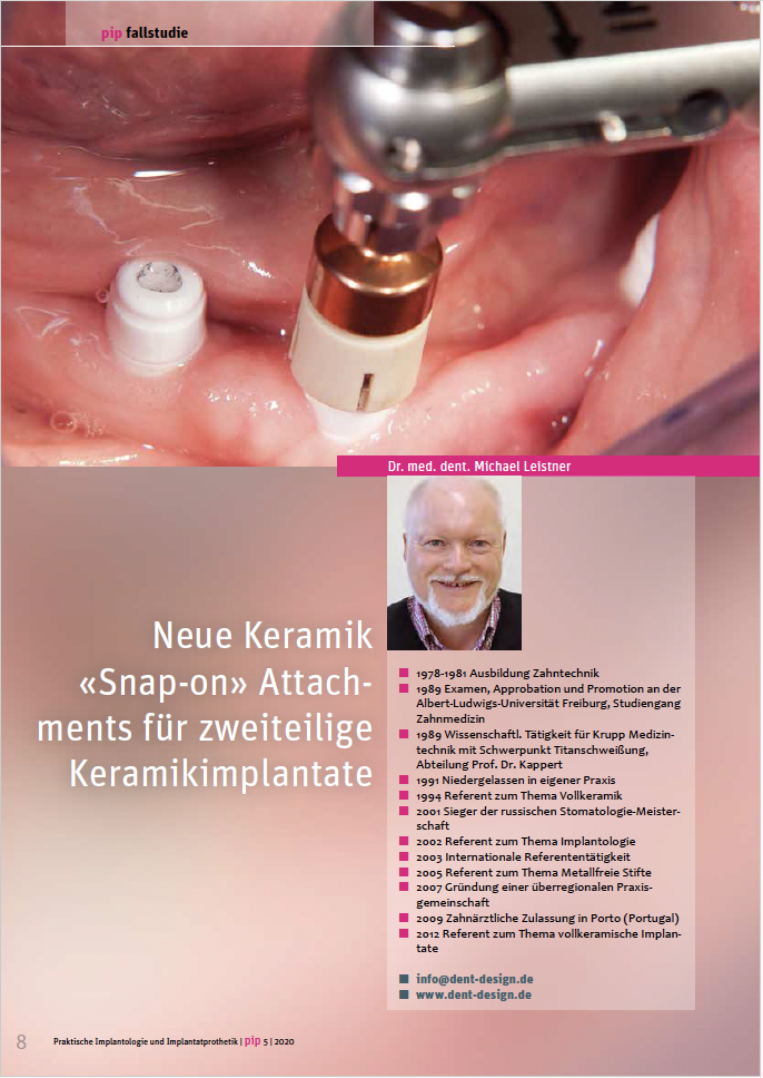 Herausnehmbare Prothese auf Keramikimplantaten – Dr. Michael Leistner  Herausnehmbare Prothese auf Keramikimplantaten – Dr. Michael Leistner