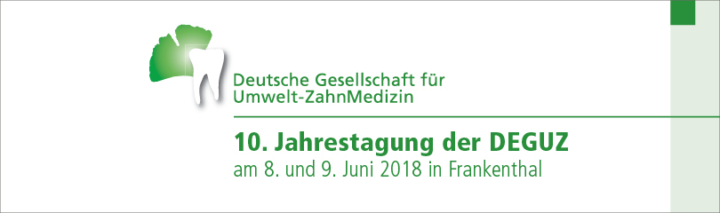 Logo und Schriftzug der Veranstaltung DEGUZ 2018 in grün weiss