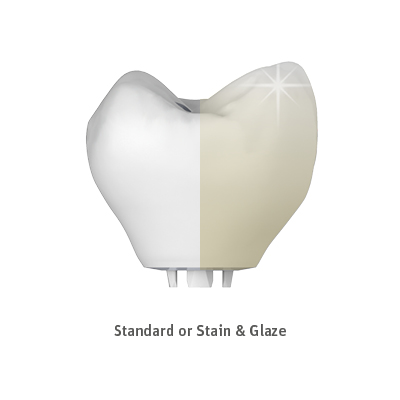 Monolithic crown stain & glaze for ceramic implants