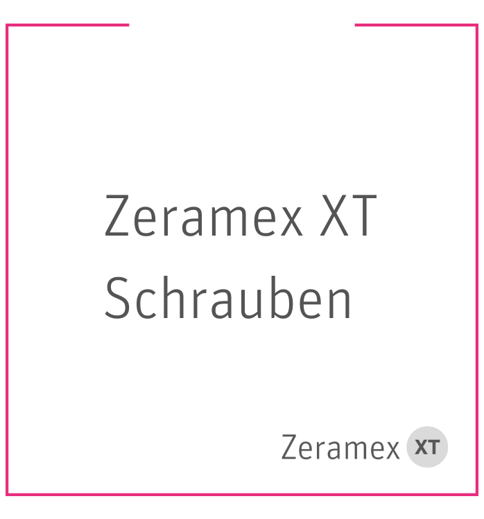 Zeramex XT Schrauben: Vicarbo® Screw, Try-In Screw, Provisional Screw Zeramex XT Schrauben: Vicarbo® Screw, Try-In Screw, Provisional Screw